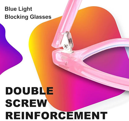 VISOONE Blue Light Blocking Glasses Square with Anti Computer Glare for Gaming Women and Men MONTANA