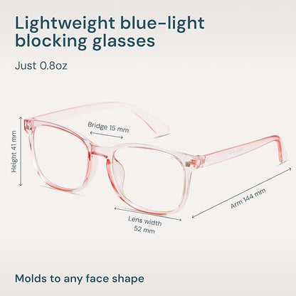 Blue Light Blocking Glasses - Fashion Square Eyeglasses, Anti UV Ray Computer Gaming Glasses Blue Blockers for Women/Men