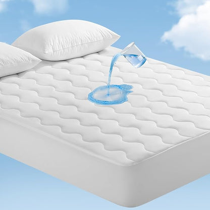Elegear Queen Cooling Mattress Pad for Hot Sleepers, Waterproof Cold Mattress Topper with TriSupport 3D Tech Balanced Support & Enhanced Breathability, Soft Fluffy Bed Protector Deep Pocket Up to 16"