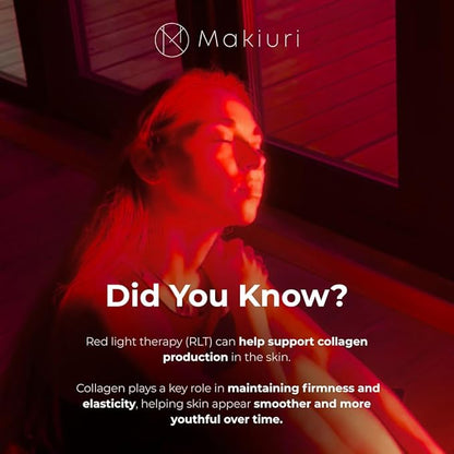 Makiuri Red Light Therapy Lamp | LED Light Therapy Panel for Face & Body | Infrared & Red Light in 5 Wavelengths | Supports Relaxation, Skin Appearance & Overall Wellness | Neptune (White 300 LED)