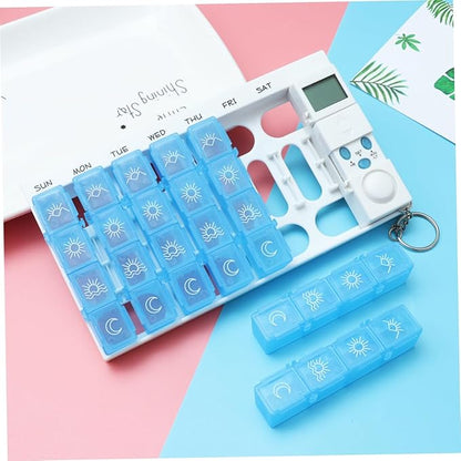 7 Alarm Dispenser Containers Electronic Container Time Locking Container Electronic Organizer Case Weekly Box/Cases Organizer Travel Reminder