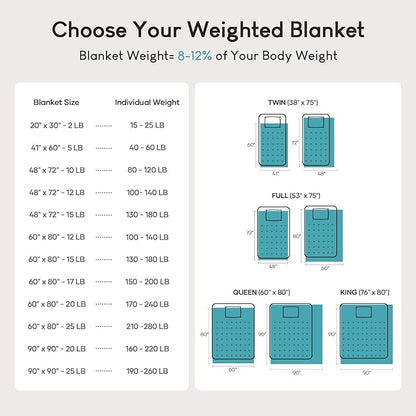 Cottonblue Weighted Blanket 12 lbs Queen Size, Flannel Shaggy Sherpa Weighted Blanket for Adults Comfortable Weighted Blankets for Calming and Relax, Bed Sofa Heavy Blankets, 60x80 inches, Grey