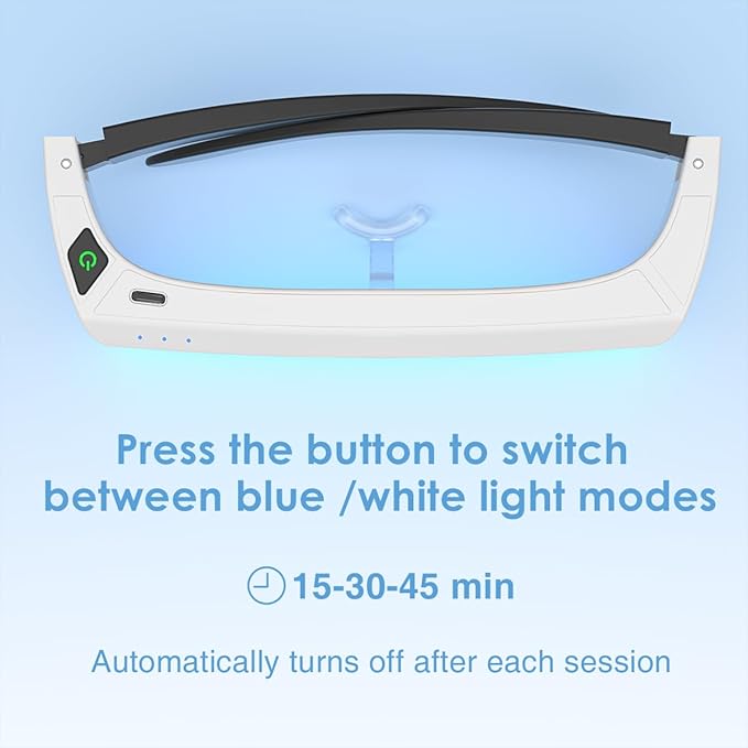 GentleGlow MEINNO Light Therapy Glasses, Portable Daylight Lamp, Wearable Sunlight Lamp, Boost Energy, Relief for Sleep Problems, Jet Lag - Perfect for Christmas Gift