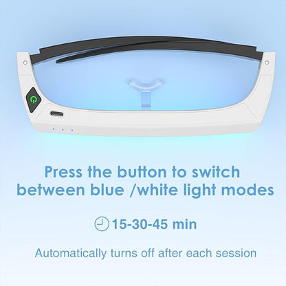 GentleGlow MEINNO Light Therapy Glasses, Portable Daylight Lamp, Wearable Sunlight Lamp, Boost Energy, Relief for Sleep Problems, Jet Lag - Perfect for Christmas Gift