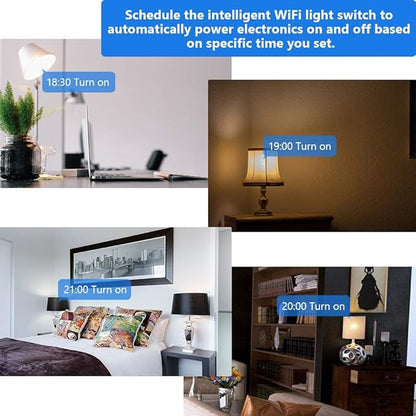 WiFi Control Light Bulb Base Switch - Smart Lamp Holder Adapter for Wireless Control - Compatible with Android & iOS - Schedule On/Off Timer - E26/E27 Socket
