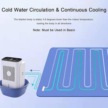 Water-Cooled Mattress, Bed Cooling System, Mattress Cooler with LCD Display, Portable Bed Chiller with Silent Water Pump for Used in Summer Cooling and Optimized Sleep(63x27.6in)