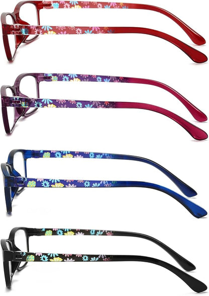 Reading Glasses for Women Blue Light Blocking Computer Readers, Flexible Eyeglasses Anti Eyestrain/Glare/UV