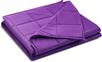 RelaxBlanket Weighted Blanket | 60''x80'',20lbs | for Individual Between 190-240 lbs | Premium Cotton Material with Glass Beads | Violet
