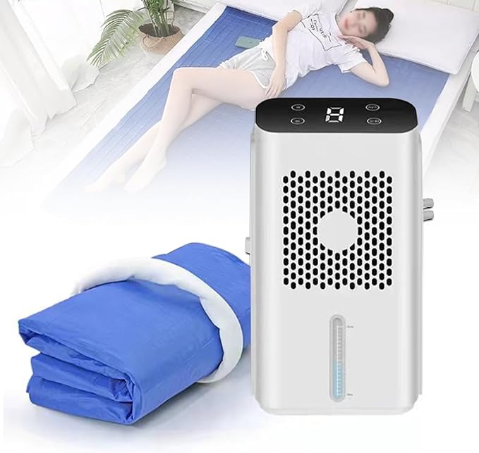 Summer Water Cooling Mattress Pad, Bed Cooling System with Air Conditioner and Touch Screen, Keeps Sleepers Cool, PVC Sleeping Ice Pad for Bed & Sofa,160×140cm