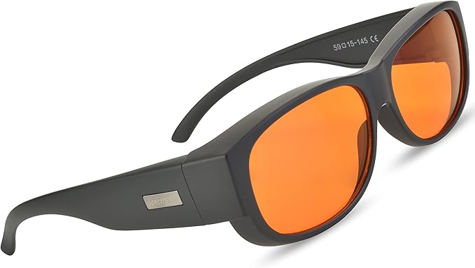Fit Over 99.9% Blue Light Blocking Glasses for Sleep - Amber Nighttime Eyewear - Turn your Prescription & Reading Glasses Into World-Class Blue Blockers