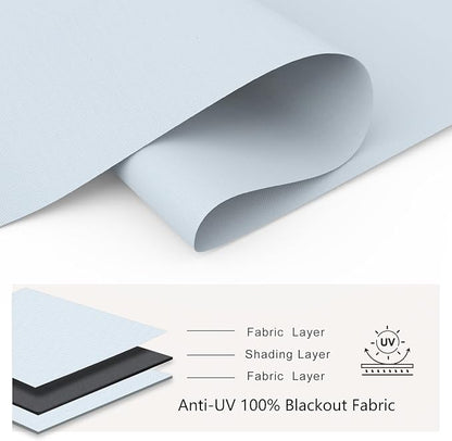 Bringnox No Drill Motorized Blinds with Remote,Blackout Windows,with Apple Homekit,Alexa,Google, with App,Voice Control Custom Size