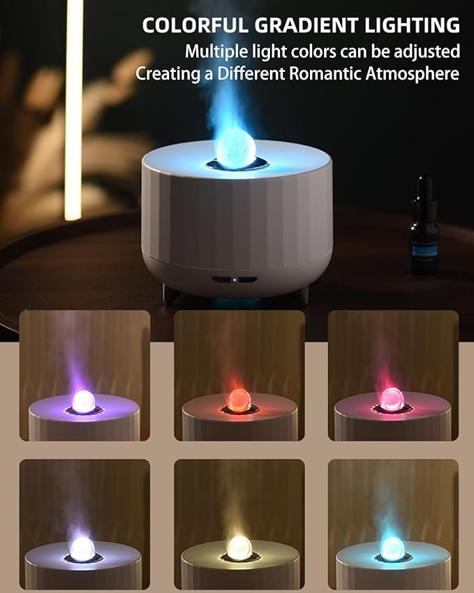 Essential Oil Diffuser for Home: 300ML Aroma Diffuser for Hotel Office Yoga Room - Humidifier with 7 Colors LED Night Light for Kids/Women Home Relaxation（Black）