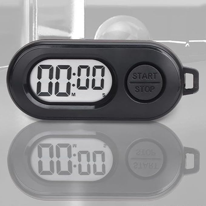 2 Pack Keychain Timer, Portable Digital Countdown Timer with LCD Screen, Kitchen Timers, Stopwatch for Kids, Pocket Stop-Watch fo Sports, Cooking, Baking, Training, Shower, Studying