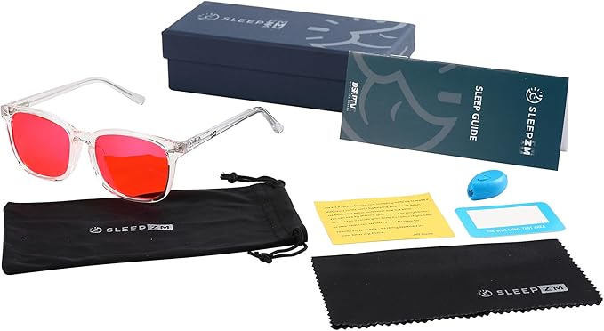 100% Blue Light Blocking Glasses - Better Sleep Anti Eye Strain Protection - Computer Gaming Women Men