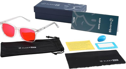 100% Blue Light Blocking Glasses - Better Sleep Anti Eye Strain Protection - Computer Gaming Women Men