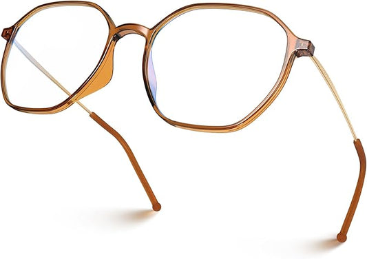 VISOONE Lightweight TR90 Blue Light Blocking Glasses Frame with Anti Glare Eye Protection for Women and Men RANE
