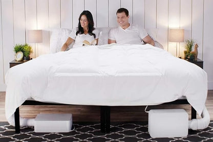 BedJet 3 Dual Zone System Climate Comfort for Beds, Bundle with 2 Mini Units + Cloud Sheet (Queen/Full Size; Separate Temp Control for Each Side)