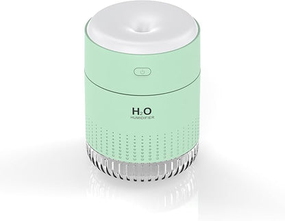 Small Humidifiers for Bedroom 350ml Mini Portable Humidifier for Travel Plants Humidifier, Humidificador for Bedroom Plants Travel Office Desk Car Light Green