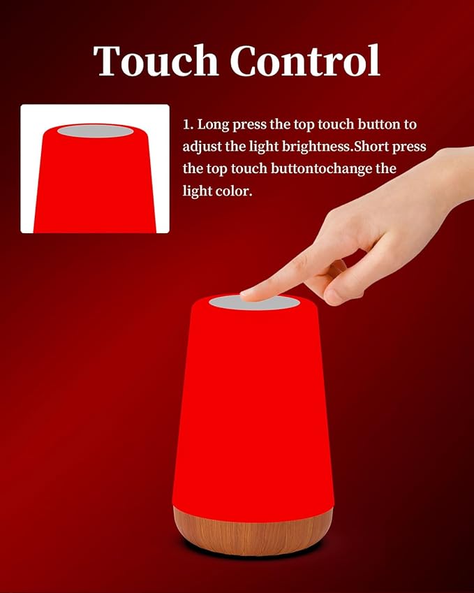 TLAOTNIY Red Light for Sleep Aid LampBlue Light Blocking Dimmable for Stress Relief Relaxation Travel Meditation and Yoga, 670nm Red Lamp (F-1 Pack)