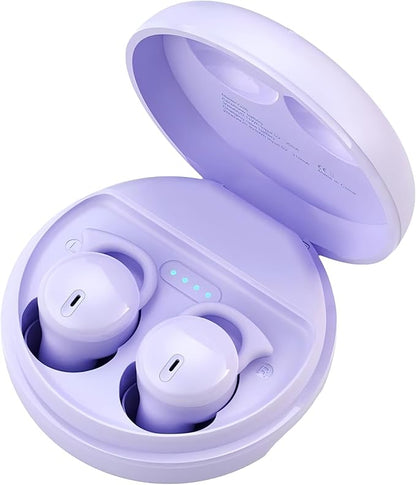 Invisible Sleep Headphones, Sleep Earbuds for Side Sleepers, Mini Noise Blocking Sleep Earphones, Bluetooth 5.3 Wireless Earbuds for Sleeping, Working, Purple