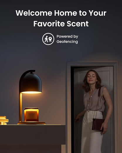 SwitchBot Smart Candle Warmer Lamp with Timer & Voice Control — Dimmable Flameless Candle Wax Melter, Matter-Enabled for Apple Home & Alexa, Perfect Valentine & Birthday Gift for Women, Home Decor