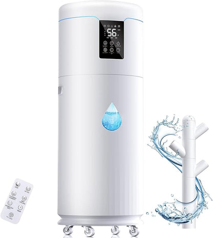 17L/4.5Gal Ultra Large Humidifiers for Bedroom 2000 sq ft, Quiet Humidifiers for Large Room, Tower Humidifier with 4 Mist Mode & Extension Tube for Home School Office Commercial Greenhouse Plants