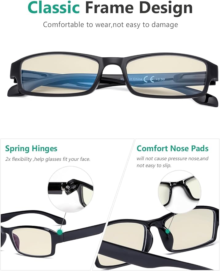 Eyekepper 4-pack Reading Glasses Blue Light Blocking Women Cat Eye Readers