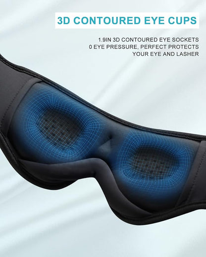 Sleep Mask with Bluetooth Headphones,LC-dolida Sleep Headphones Bluetooth Sleep Mask 3D Sleeping Headphones for Side Sleepers Best Gift and Travel Essential (Blue)