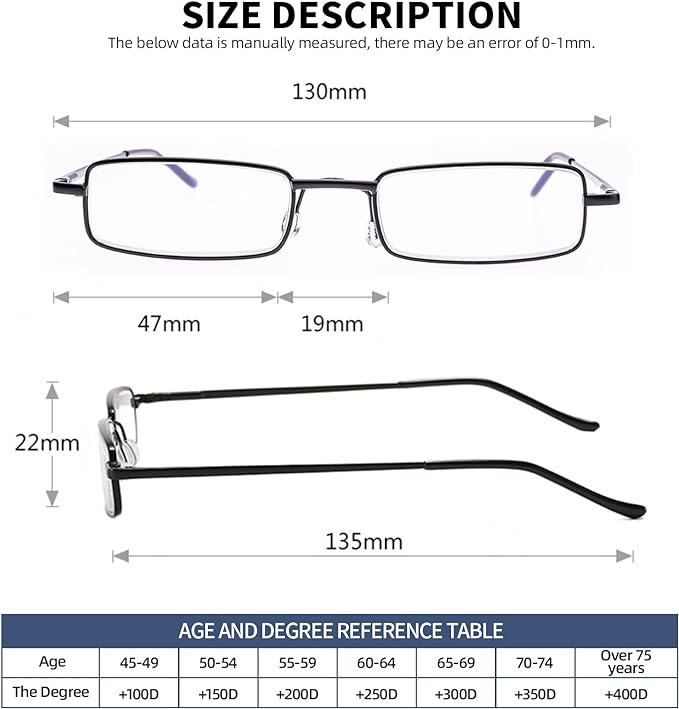 Blue Light Blocking Reading Glasses - Slim Pocket Readers with Pen Clip Case Mini Lightweight Readers