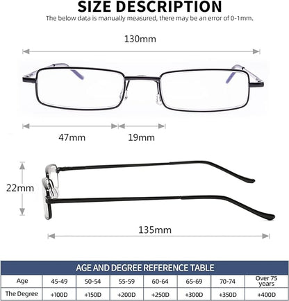 Blue Light Blocking Reading Glasses - Slim Pocket Readers with Pen Clip Case Mini Lightweight Readers
