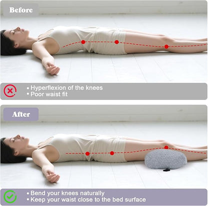 Knee Pillow for Side Sleepers, Leg and Ankle Support Pillow for Hip Pain Smooth Spine Alignment for Better Sleep, Ideal Pillows for Side Sleeping Knee and Back Pain Relief, Light Gray