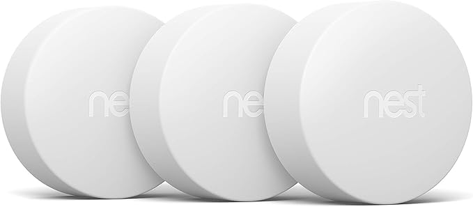 Google Nest Temperature Sensor 3 Count Pack - Nest Thermostat Sensor - Nest Sensor That Works with Nest Learning Thermostat and Nest Thermostat E - Smart Home (Renewed)