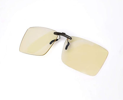 Vyzia Blue Light Blocking Clip-on Computer Lenses for Women and Men | Fits Over Glasses | Reduce Eye Strain, and Sleep Better | Anti-Blue Light Filter Clip for Dry Eyes Relief, and Digital Screens Use