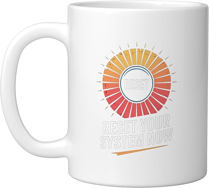 Relaxation Breathing Vagus Nerve Stimulation, Stress Relief Ceramic Mug, White