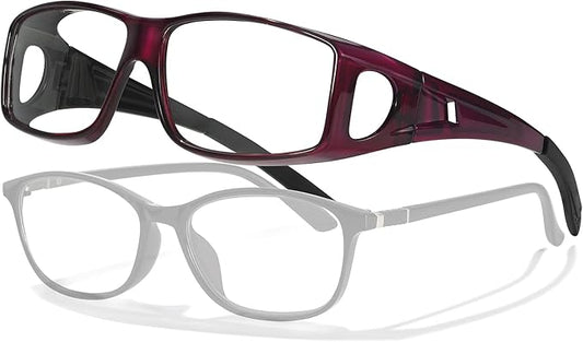 LVIOE Fit Over Blue Light Blocking Glasses and Computer Eyewear- Wear Over Prescription Glasses/Reading Glasses/RX Glasses