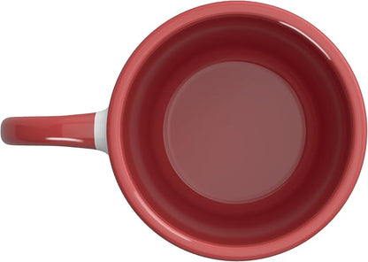 Relaxation Breathing Vagus Nerve Stimulation, Stress Relief Ceramic Mug, Red/White
