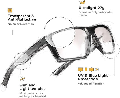 Horus X • Blue Light Glasses Men Women | Blue Light Blocking Glasses for Screen Anti-Fatigue Eye Migraine | Gaming Glasses V3