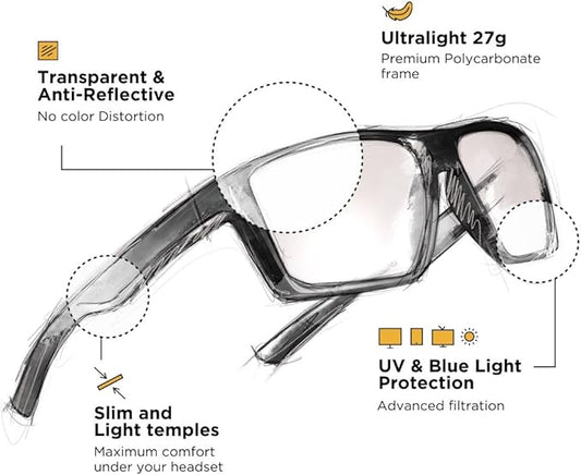 Horus X • Blue Light Glasses Men Women | Blue Light Blocking Glasses for Screen Anti-Fatigue Eye Migraine | Gaming Glasses V3