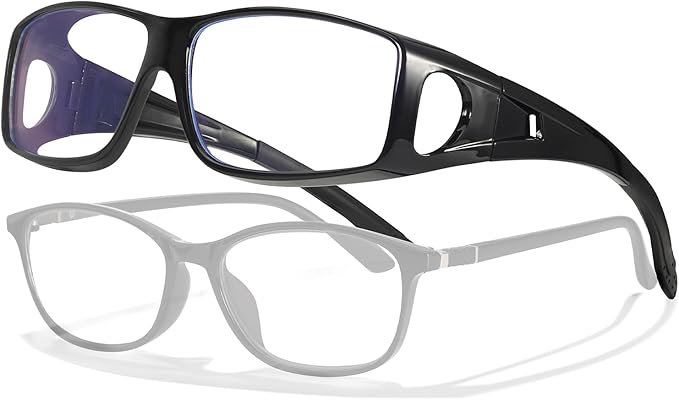 LVIOE Fit Over Blue Light Blocking Glasses and Computer Eyewear- Wear Over Prescription Glasses/Reading Glasses/RX Glasses