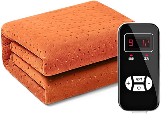 Electric Blanket, Electric Heating Mattress Pad Smart Reduce The Temperature Electric Heated Soft Bed Blanket 1-12h Timer 9 Control Heat Settings Overheating Protection