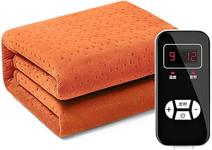 Electric Blanket, Electric Heating Mattress Pad Smart Reduce The Temperature Electric Heated Soft Bed Blanket 1-12h Timer 9 Control Heat Settings Overheating Protection