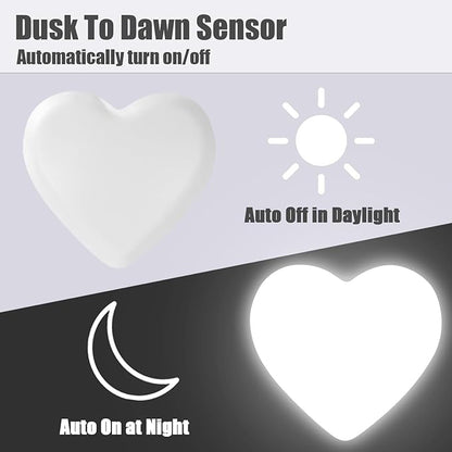 INZU Night Lights Plug into Wall, LED Night Light for Kids, Cute Nightlight with Auto Dusk to Dawn Sensor, LED Nightlight with Soft Warm Light for Bedroom, Nursery, Bathroom, Hallway (White)