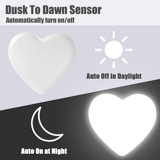 INZU Night Lights Plug into Wall, LED Night Light for Kids, Cute Nightlight with Auto Dusk to Dawn Sensor, LED Nightlight with Soft Warm Light for Bedroom, Nursery, Bathroom, Hallway (White)