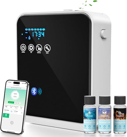 Waterless Essential Oil Diffuser,Hotel Aromatherapy Scent Diffuser with Smart APP & Touch Screen,1500 sq.ft Coverage,250ml Tank|Large Room Oil Diffusers for Home & Hotel Collection,Women‘s Day Gift