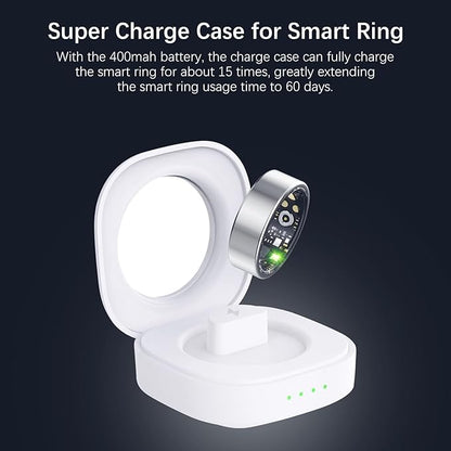 Smart Rings for Women Men, Fitness Ring with Heart Rate, Blood Oxygen, HRV, Pressure, Sleep Tracker, Step Tracker, No Subscription Fee, IP68 Waterproof Smart Ring for iPhone & Android (Silver 11#)