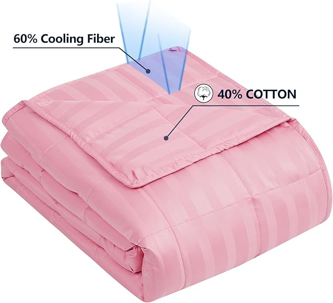Weighted Blanket King Size (88"x104" 25lbs),Ultra Soft and Cozy Cooling Weighted Blanket King Size for Adult,Heavy Blanket with Machine Washable Soft Blanket, Pink