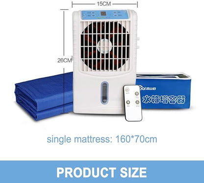 Buhelyc Bed Cooling Mattress Pad, with Remote, Chilled Mattress Topper Water Cooling System Ideal for Hot Sleepers and Night Sweats, Chilled Water Sleep Cooling System, Stay Cool, 0.7 * 1.6m