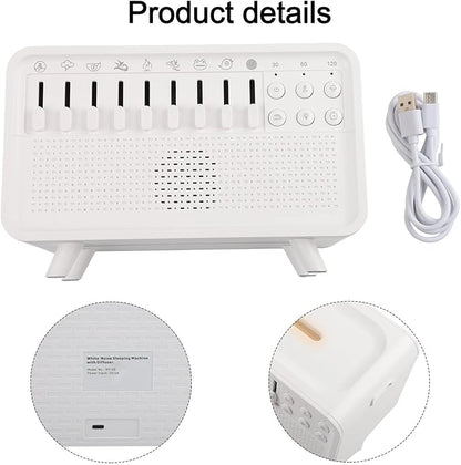 Machine Humidifier with Aroma Diffuser and Sleep Aid Night Light, Adjustable Sounds for Relaxation and Air Moisturizing