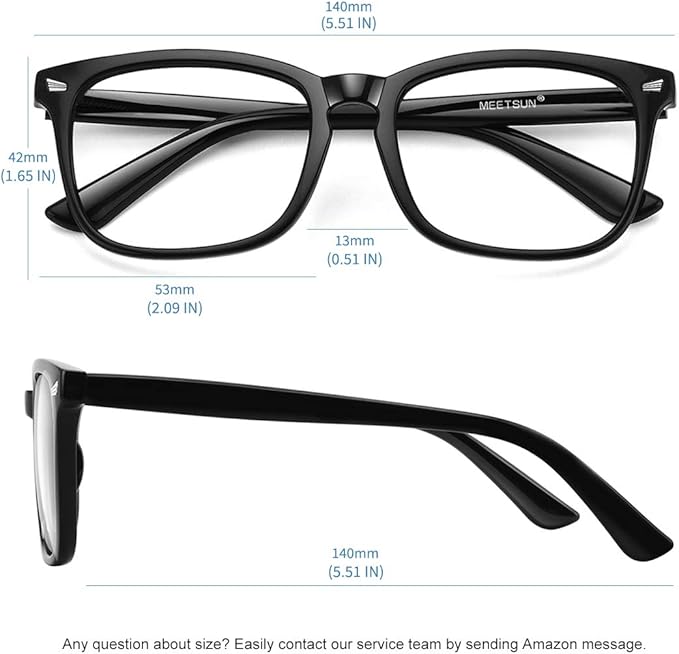 MEETSUN 3-Pack Blue Light Blocking Glasses, Anti Eye Strain Headache (Sleep Better), Computer Glasses UV400 Lens (Black + Clear + Matte Black Frame/Grey Lens)