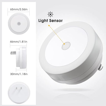 Briignite Night Light for Kids, Dynamic RGB Night Lights Color Changing, Nightlight with Light Sensors, Kids NightLights for Bedroom, Plug in Night Light for Boys, Girl NightLight, 4 Pack